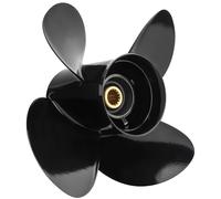 4 Blades 14 X 19 Aluminum Outboard Boat Propeller Fit Suzuki Engines DF50/60/70/80/90/100/115/140HP Motors 15 Spline Tooth 4-1/4" Gearcase RH