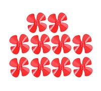 4 Blades Propeller Plastic Propeller 100mm 4 Blades Propeller DIY Model Propeller Boat Propeller Replacement High Wind Thrust Performance for Remote Control Boats Power Car Models (Red)