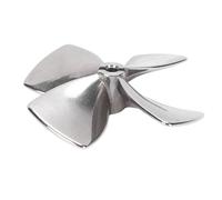 4 Blades RC Boat Propeller, 316 Stainless Steel High Performance Upgrade Replacement Part for Model Boats Unmanned Vessels Fishing Boats 80mm Outer Diameter 1.2mm Pitch 6mm Hole