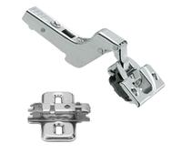 (4) Blum Soft Close Inset Hinge 110 Clip Top 71B3750 & Cabinet Mounting Plate