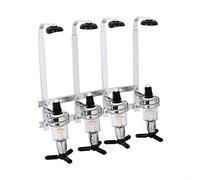 4 Bottle Wall Mounted Alcohol Dispenser, 30ml (1/2 oz) Precise Shot Measure, Leak Proof Liquor Dispenser with Valve Control for Home Bar, Kitchen, Cocktail Mixing & Party