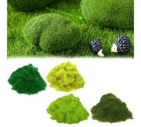 4 Bottles 240 g 5 mm Model Making Grass, Grass Model Making Accessories Landscape Model Railway Artificial Moss for Decorating Scattered Grass Meadow Static Grass Herd Forest Landscape Terrain Railway
