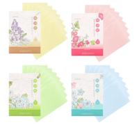 4 Boxes Oil Blotting Paper 100 Sheets, Portable Facial Tissue | Paper Sheets, Four-box Set, Linen Style, School and Home Use, Colour Selection Random Color