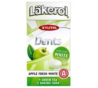 4 Boxes x 36g of Läkerol Dents Apple - Natural White Teeth - Original - Swedish - Sugar Free - Xylitol - Pastilles - Lozenges - Dragees - Drops - Candies - Sweets