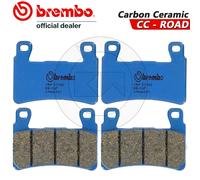 4 BRAKE PADS Anterior Brembo Blu Carbon Ceramic Hyosung GT 650 iR 2013