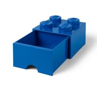 Room Copenhagen - LEGO® Storage With Drawer 4 Knobs, Blue - Blue