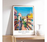 4 Buenos Aires Poster Argentina Poster Latin America Poster South America Poster Buenos Aires Pr Poster A4 - Wall Art Home Decor Movie Poster Canvas Film Cinema Retro Vintage Cult Classic Nostargic S