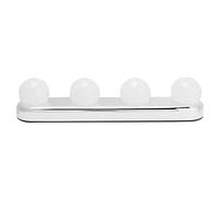 4 Bulbs Mirror Lights Hollywood Style Cordless Makeup Vanity Lamp Kit Wall Mounted Suction Cup Lighting Fixture for Living Room Bathroom