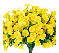 4 Bundles Artificial Morning Glory Flowers Eucalyptus Plants Indoor Garden Decor