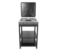 4 Burner Gas Stove Outdoor Stove with Removable Storage Stand, Stainless Steel Propane Gas Cooker, with Wind Blocking Cover for Camping Picnic Home RV Cooking Grill and Support Leg Bracket
