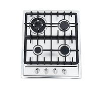 4 Burners Kitchen Built-In Gas Hob Cooker Stainless Steel Stove Top Cooktop Cooking Ng Lpg Built In Four Burner Silver 4-Burners for domestic or commercial cooking in homes or restaurants 59×51cm