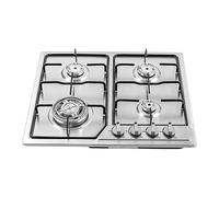 4 Burners Kitchen Built-In Gas Hob Cooker Stainless Steel Stove Top Cooktop Cooking Ng Lpg Built In Four Burner Silver 4-Burners for domestic or commercial cooking in homes or restaurants 58 * 50cm