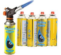 4 Butane Gas with Blow Torch Flamethrower Burner Welding Auto Ignition Camping