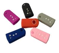 4 Button Flip Key Fob Silicone Sticker Cover For Mazda RX8 Miata MX-5 3 5 6 CX9 CX-7