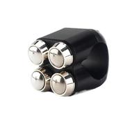 4-Button Motorcycle CNC Aluminum Hand Control Switch Bars Switches Handlebar Mount Fit For Harley Motorcycle Handlebar Left Start Switch(25mm Black Chrome)