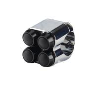 4-Button Motorcycle CNC Aluminum Hand Control Switch Bars Switches Handlebar Mount Fit For Harley Motorcycle Handlebar Left Start Switch(22mm Chrome Black)