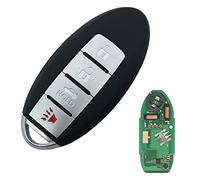 4 Buttons Keyless Remote Car Key Fob Fit for Nissan Altima 2007 2008 2009 2010 2011 2012 Maxima 09-2013 2014 Murano 370Z Infiniti EX35 FX35 G37 G25 Smart Proximity KR55WK48903, KR55WK49622 (Silver)