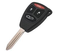 4 Buttons Replacement Key Fob Cover Case fit for Chrysler 300 Aspen Dodge Charger Durango Jeep Commander Grand Cherokee Keyless Entry Key Fob Shell