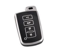 4 Buttons TPU Car Key Case Cover For Toyota For Camry For Corolla RAV4 For Highlander For Avalon 2015-2017 Protector Shell Holder(Black)