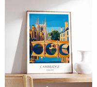 4 Cambridge Poster England Poster European Poster Cambridge University Poster Historical Poster Poster A5 - Wall Art Home Decor Movie Poster Canvas Film Cinema Retro Vintage Cult Classic Nostargic Sa