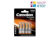 4 CAMELION AAA RECHARGEABLE 900mAh BATTERIES 4BL ACCU NI-MH 1.2V HR03 Ni-Mh NEW