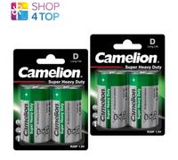 4 CAMELION D BATTERIES R20P LONG LIFE SUPER HEAVY DUTY 1.5V UM1 5600mAh 2BL NEW