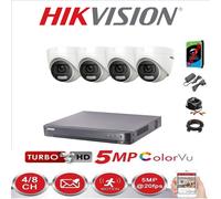 (4 Cameras, NO HDD) HIKVISION CCTV SYSTEM 5MP DS-2CE72HFT-F KIT