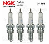 4 Candles NGK DR8ES Kawasaki GPZ 1000 RX 1000 1986 > 1987