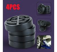 4 Car Jacking Pads, Rubber Lifting Blocks For Hydraulic Ramps, Trolley Jacks, And Adapters, 1 Set
