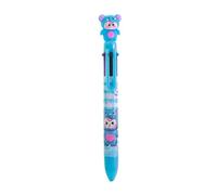 4-Cartoon Cute pet 6-Color Ballpoint Pen Creative Exquisite Personalized Stationery-Blue-Bullet 0.7