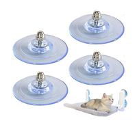 4 Cat Perch Window Suction Cups - Replacement Screw Mount Cup Foot for Cats | Hammock Cordless Seat Bed Hanging Pet Supplies Indoors for Foldable Seat | Cat Perch Suction Cups | PVC Suction Cups