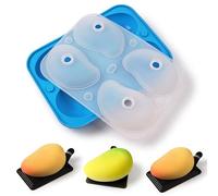 4 Cavities 3D Mango Shape Cake Mold Easy Demoulding Baking Mould, Fruit Pudding Ice Tray Mold Jelly Pastry Ice Cream Mould Mousse Cake Baking Molds