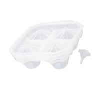 4 Cavity Crystal Shape Ice Block Tray for Crafting Ice Spheres Essential Tool for Any Bartenders or Home Mixologist Molds for Beverages