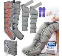 4 Cavity Electric Air Compression Massager, Full Body Waist Arm Leg Relax Instrument, Recovery Pressotherapy Boots for Edema, Pain Muscle Relief Fast Recovery, Timed and Adjustable Pressure (Arms