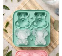 4-Cavity Ice Ball Template Reusable Craft Baking Mould Koala Silicone Ice