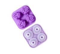 4 Cavity Tulips Flower Shape Silicone Ice Cubes Tray for Creative Drink Enhancement and Easy Releases in Homes Parties Baking Mold