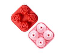 4 Cavity Tulips Flower Shape Silicone Ice Cubes Tray for Creative Drink Enhancement and Easy Releases in Homes Parties Baking Mold