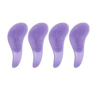 4 cepillos para el cabello de dientes anchos, compactos, ligeros, multifuncionales, para el hogar y los viajes, material de paja de trigo, tamaño mini, juego de 4