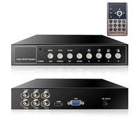 4-Channel 1080P HD Quad Video Processor - Image Switcher & Multiplexer for AHD, CVI, TVI CCTV Security Cameras - Digital Zoom, Video Freezing, Loss Alarm