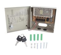 4 Channel 12V CCTV Power Supply 3A Closed Circuit TV Power Supply with Metal Box Lock