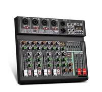 4 Channel 256 DSP Effect Mixer Record PC 48V Phantom Power USB Sound Mixers Bluetooth DJ Console Mixing