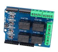 4 Channel 5V Relay Shield Module, Standard Interface Expansion Board with LED Indicators for Arduino for SMART Home Projects