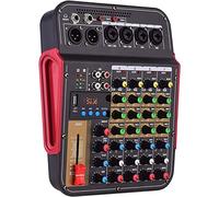 4 Channel Audio Mixer, 3 band EQ On All Channels for Studio Recording, nd More, with BT Function Professional System