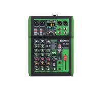 4-Channel Audio Mixer, 99 DSP Effects, USB/MP3 Input, 48V Phantom Power, Perfect for DJ, Karaoke, Studio (DI-4UX)
