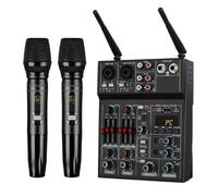 4 Channel Audio Mixer Console One For Two Wireless Microphone Bluetooth K Song Karaoke UF4-M BT UHF Live Recording Clear Sound Pick Up