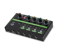 4 Channel Audio Mixer, Mic Mixer with LINE and MIC Switching for Wired Microphones, Electronic Piano, Computers, Guitars, Electronic Drums