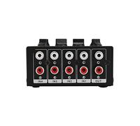 4 Channel Audio Mixer, Portable Passive Compact Stereo Mixer for Computer Phone Tablet Recording Streaming Gaming Production