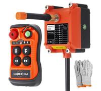 4 Channel Button Wireless Crane Remote Control Kit 12V 24V Radio Transmitter and Receiver for Electric Chain Hoist Lift Winch Overhead Bridge Crane Controller