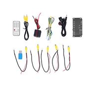 4 Channel Camera Video Switcher Combiner - NTSC PAL System Auto Recognition - 360 Degree Panoramic View - Eliminate Blind Spots for Car Parking