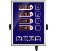4 Channel Commercial Kitchen Timers, LED Digital Cooking Timer, Volume Adjustable, with Memory Function, for Kitchen, Fast Food Restaurants